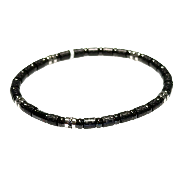 18K White Gold Carbon Black Beaded Bangles Galicia Fine Jewelers Scottsdale, AZ