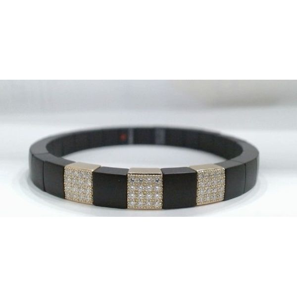 Matte Black Ceramic Diamond Bangles Galicia Fine Jewelers Scottsdale, AZ