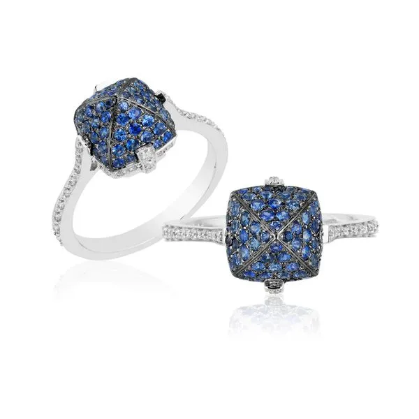 Sapphire & Diamond 18K White Gold Ring Galicia Fine Jewelers Scottsdale, AZ