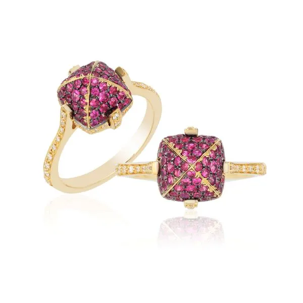 Ruby & Diamond 18K Yellow Gold Ring Galicia Fine Jewelers Scottsdale, AZ