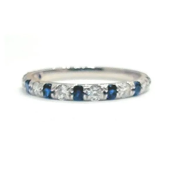 Diamond & Sapphire 14K White Gold Band Galicia Fine Jewelers Scottsdale, AZ