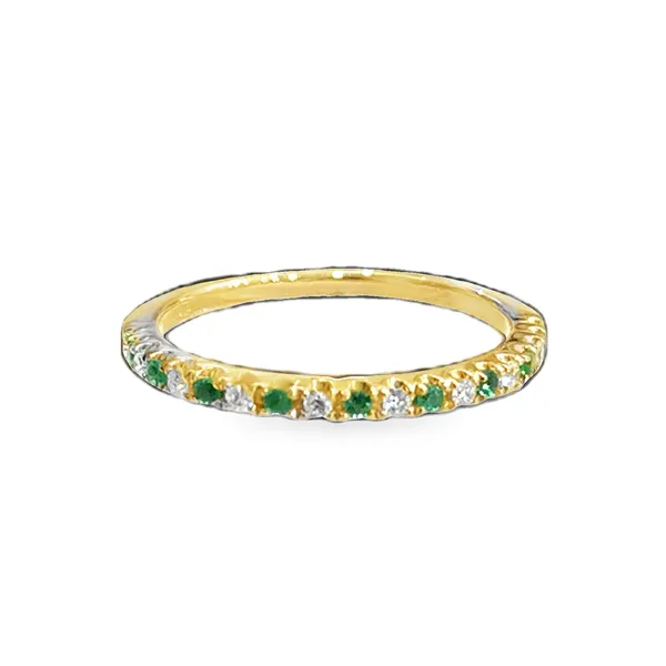 Emerald Diamond Alternating Band Galicia Fine Jewelers Scottsdale, AZ