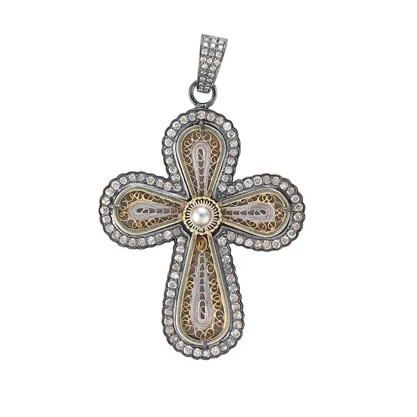 Galicia Custom Sterling Silver Diamond Cross Galicia Fine Jewelers Scottsdale, AZ