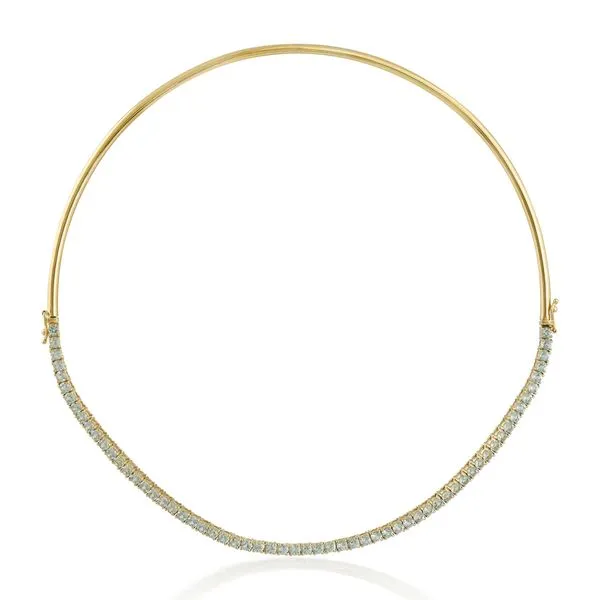 Aquamarine Collar-to-Tennis Necklace in 14K Yellow Gold Galicia Fine Jewelers Scottsdale, AZ