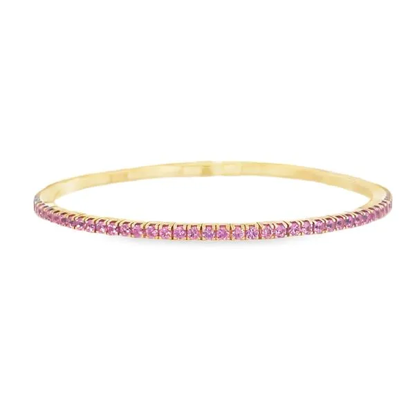 18K Rose Gold Pink Sapphire Stretchy Bracelet Galicia Fine Jewelers Scottsdale, AZ