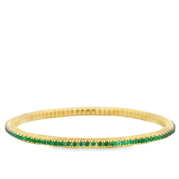 Emerald 14K Yellow Gold Stretch Bracelet Galicia Fine Jewelers Scottsdale, AZ