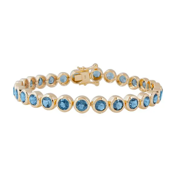 London Blue Topaz Bezel Tennis Bracelet Galicia Fine Jewelers Scottsdale, AZ