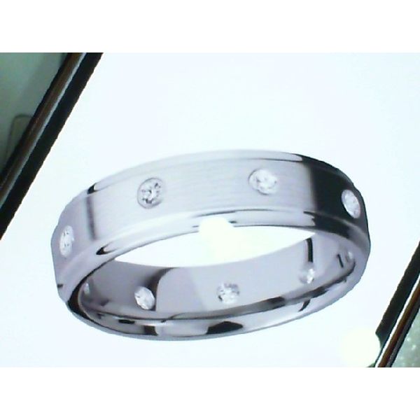 Men's Titanium Wedding Band with Lab Grown Diamonds Galicia Fine Jewelers Scottsdale, AZ