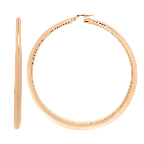 Galicia Custom 14k Yellow Gold Italian Fancy Hoops 2.5