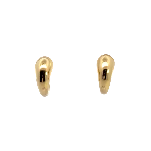 14K Yellow Gold Tapered Puff Half Huggie Earrings Galicia Fine Jewelers Scottsdale, AZ