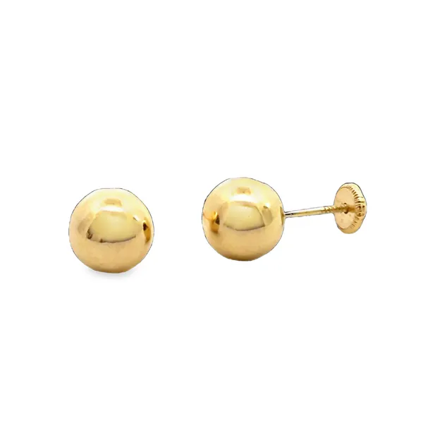 14K Yellow Gold 8mm Gold Ball Studs with Screw Backs Galicia Fine Jewelers Scottsdale, AZ