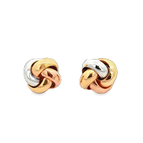 14K Tricolor Love Knot Stud Earrings Galicia Fine Jewelers Scottsdale, AZ