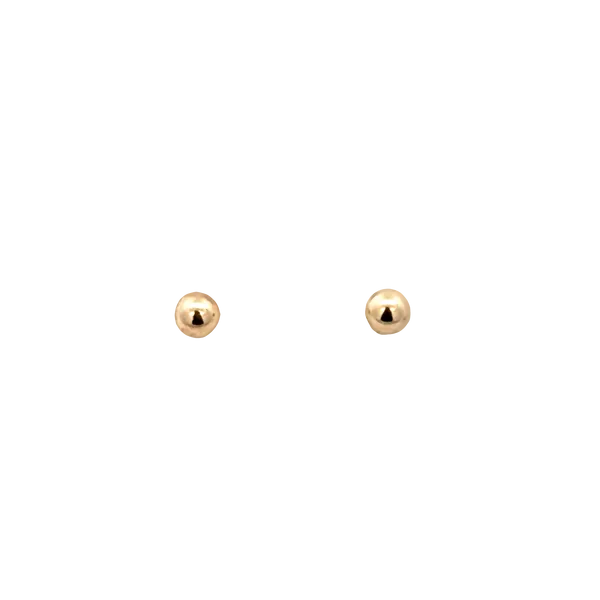 14K Yellow Gold 3mm Push Back Earrings Galicia Fine Jewelers Scottsdale, AZ