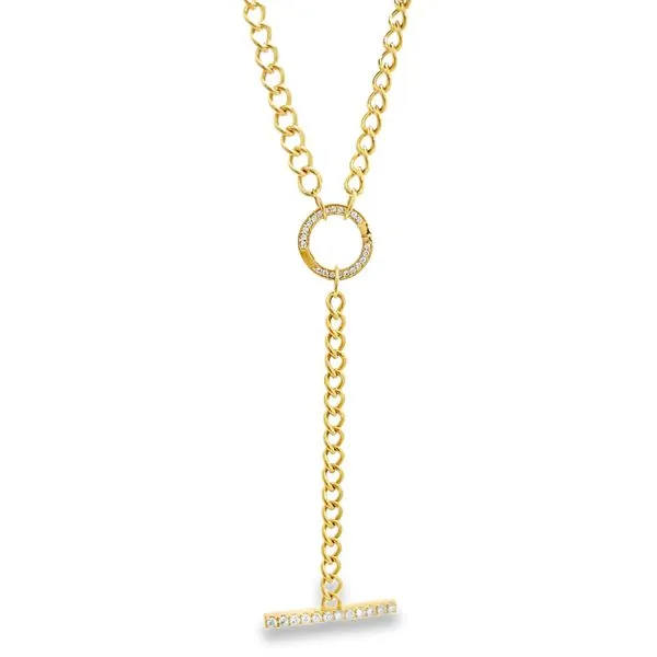 Galicia Custom 14K Yellow Gold Lariat Necklace with Diamond Enhancer Galicia Fine Jewelers Scottsdale, AZ