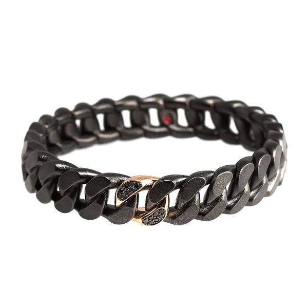 Roberto Demeglio 18k Rose Gold and Black Titanium Bracelet with Black Diamonds Galicia Fine Jewelers Scottsdale, AZ