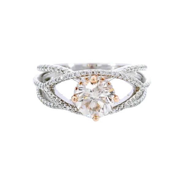 14K Two-Tone Gold Diamond Engagement Ring Carroll's Jewelers Fort Lauderdale, FL