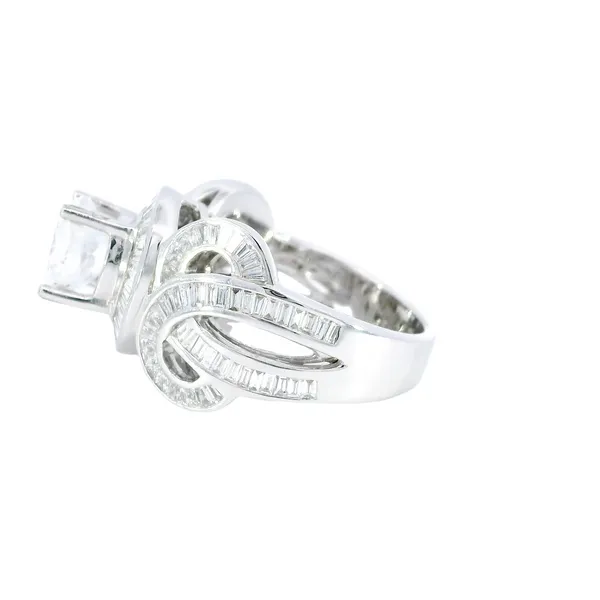18K White Gold Diamond Engagement Ring Setting Image 2 Carroll's Jewelers Fort Lauderdale, FL