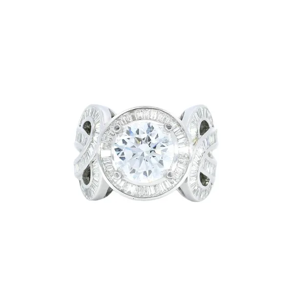 18K White Gold Diamond Engagement Ring Setting Carroll's Jewelers Fort Lauderdale, FL