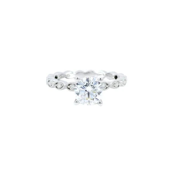 14K White Gold Diamond Engagement Ring Setting Carroll's Jewelers Fort Lauderdale, FL