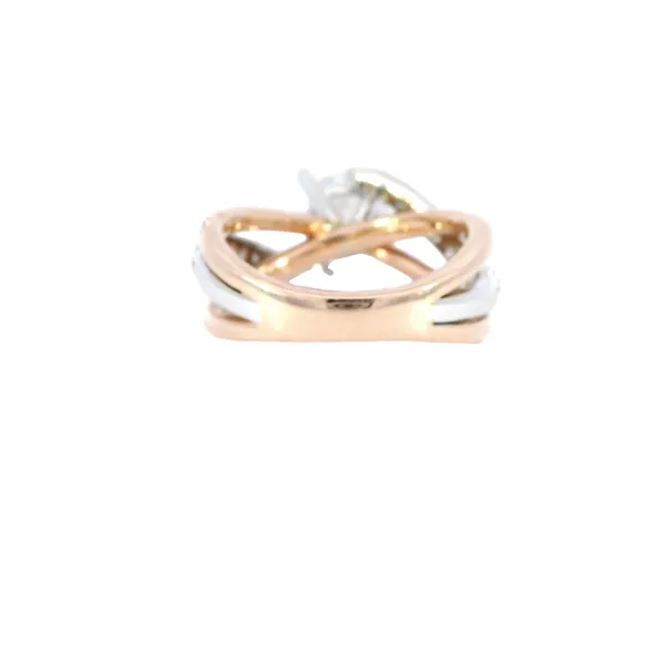 14K Two-Tone Rose Gold Diamond Engagement Ring Setting Image 3 Carroll's Jewelers Fort Lauderdale, FL