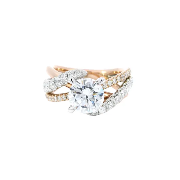 14K Two-Tone Rose Gold Diamond Engagement Ring Setting Carroll's Jewelers Fort Lauderdale, FL