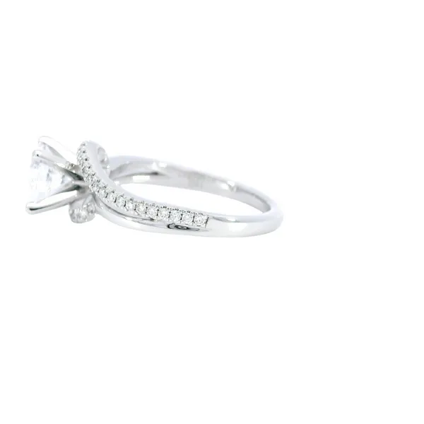 14K White Gold Diamond Engagement Ring Setting Image 2 Carroll's Jewelers Fort Lauderdale, FL