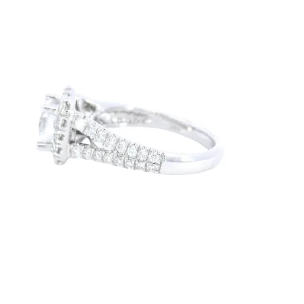 14K White Gold Split Shank Engagement Ring Setting Image 2 Carroll's Jewelers Fort Lauderdale, FL