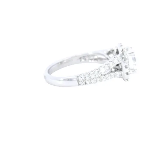 14K White Gold Split Shank Engagement Ring Setting Image 4 Carroll's Jewelers Fort Lauderdale, FL