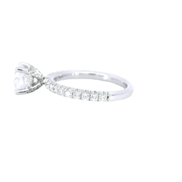 14K White Gold Hidden Halo Diamond Engagement Ring Setting Image 2 Carroll's Jewelers Fort Lauderdale, FL
