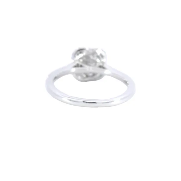 14K White Gold Halo Diamond Engagement Ring Setting Image 3 Carroll's Jewelers Fort Lauderdale, FL