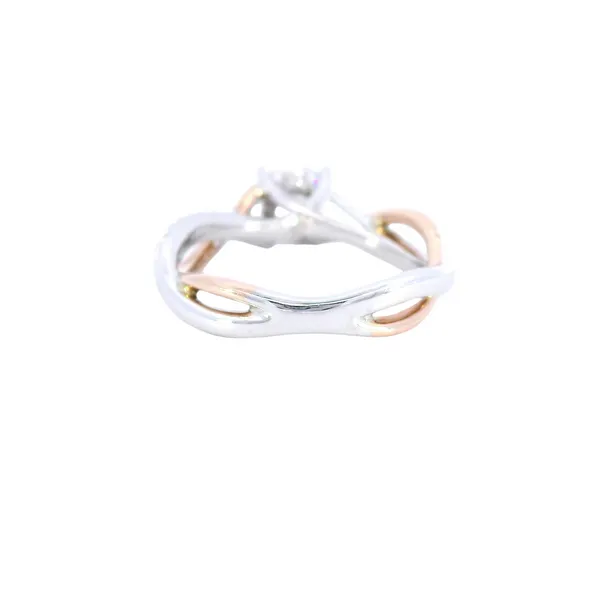 14K Two-Tone Rose Gold Diamond Engagement Ring Setting Image 3 Carroll's Jewelers Fort Lauderdale, FL
