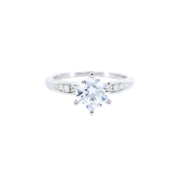 14K White Gold Unique Engagement Ring Setting Carroll's Jewelers Fort Lauderdale, FL