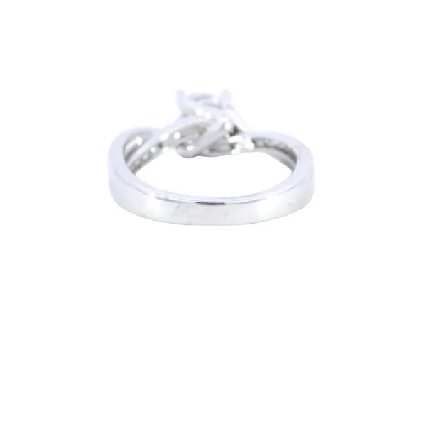 14K White Gold Crossover Diamond Engagement Ring Setting Image 3 Carroll's Jewelers Fort Lauderdale, FL