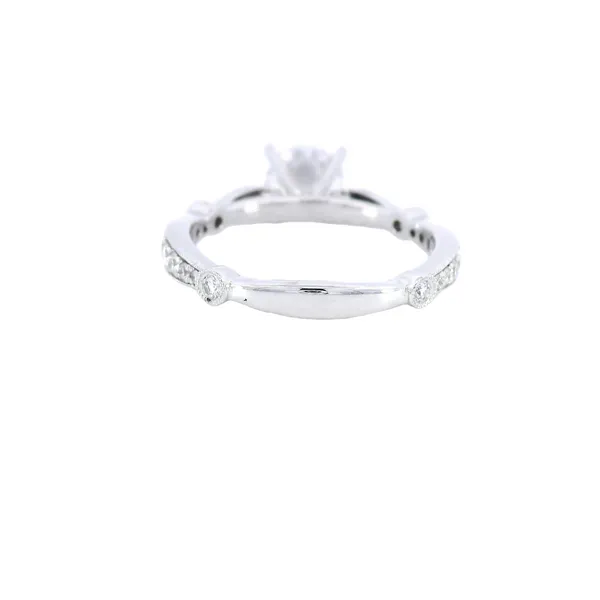 14K White Gold Accented Diamond Engagement Ring Setting Image 3 Carroll's Jewelers Fort Lauderdale, FL