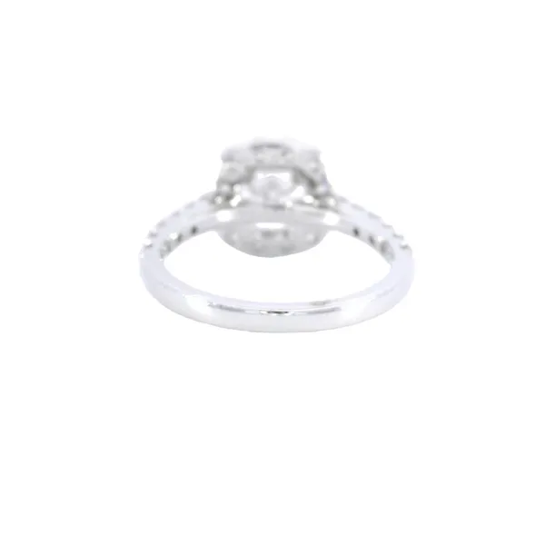 14K White Gold Halo Diamond Engagement Ring Setting Image 3 Carroll's Jewelers Fort Lauderdale, FL