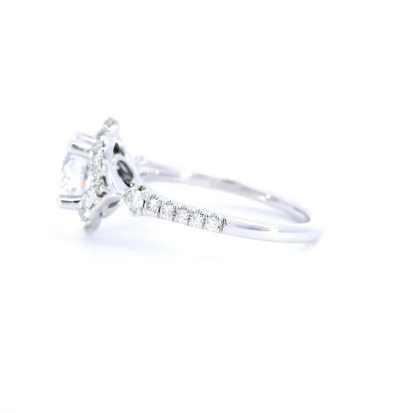 14K White Gold Vintage Diamond Engagement Ring Setting Image 2 Carroll's Jewelers Fort Lauderdale, FL
