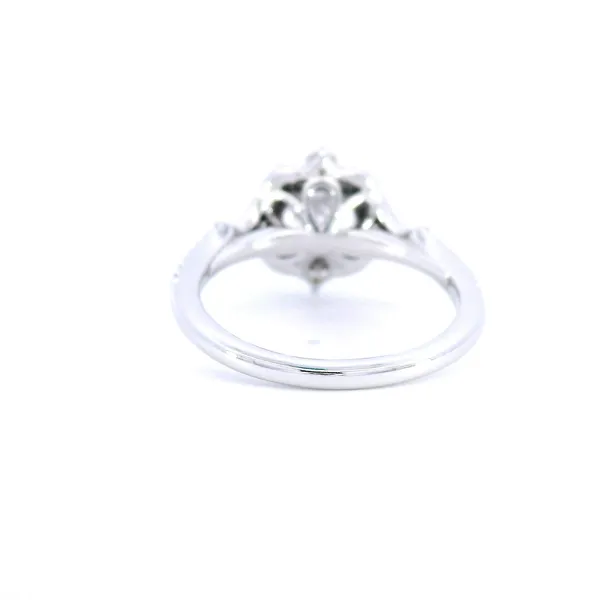 14K White Gold Vintage Diamond Engagement Ring Setting Image 3 Carroll's Jewelers Fort Lauderdale, FL