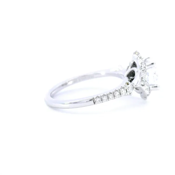 14K White Gold Vintage Diamond Engagement Ring Setting Image 4 Carroll's Jewelers Fort Lauderdale, FL