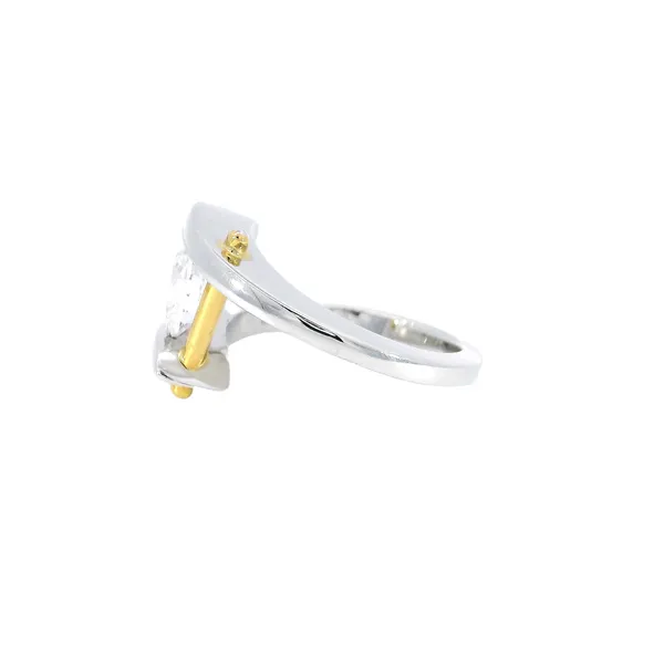 Platinum & 24K Yellow Gold Diamond Engagement Ring Setting Image 2 Carroll's Jewelers Fort Lauderdale, FL