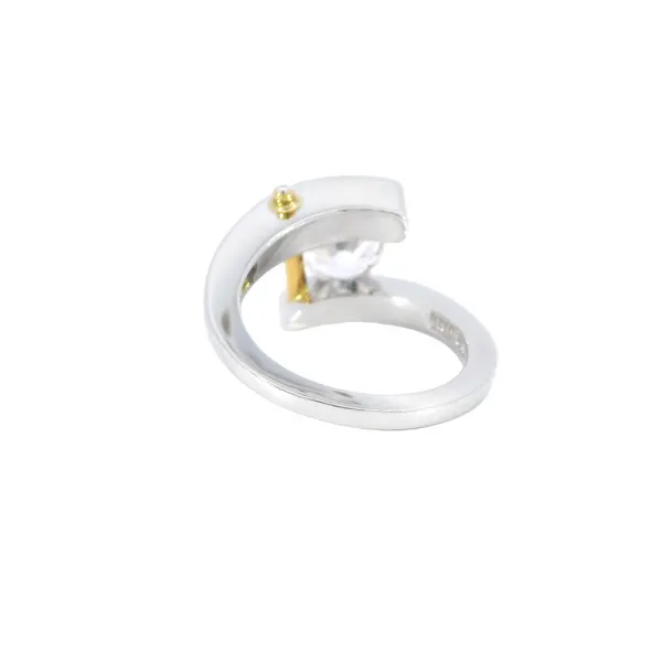 Platinum & 24K Yellow Gold Diamond Engagement Ring Setting Image 3 Carroll's Jewelers Fort Lauderdale, FL