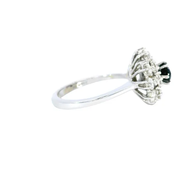 14K White Gold Tourmaline & Diamond Ring Image 4 Carroll's Jewelers Fort Lauderdale, FL