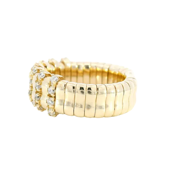 14K Yellow Gold Diamond Cluster Fashion Ring Image 2 Carroll's Jewelers Fort Lauderdale, FL