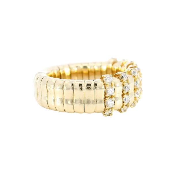 14K Yellow Gold Diamond Cluster Fashion Ring Image 4 Carroll's Jewelers Fort Lauderdale, FL