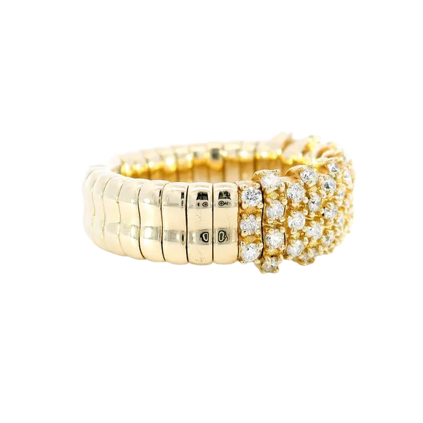 14K Yellow Gold Diamond Pickleball Ring Image 4 Carroll's Jewelers Fort Lauderdale, FL
