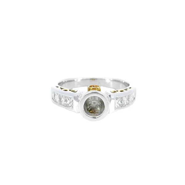 14 Two-Tone Gold Contemporary Diamond Engagement Ring Carroll's Jewelers Fort Lauderdale, FL
