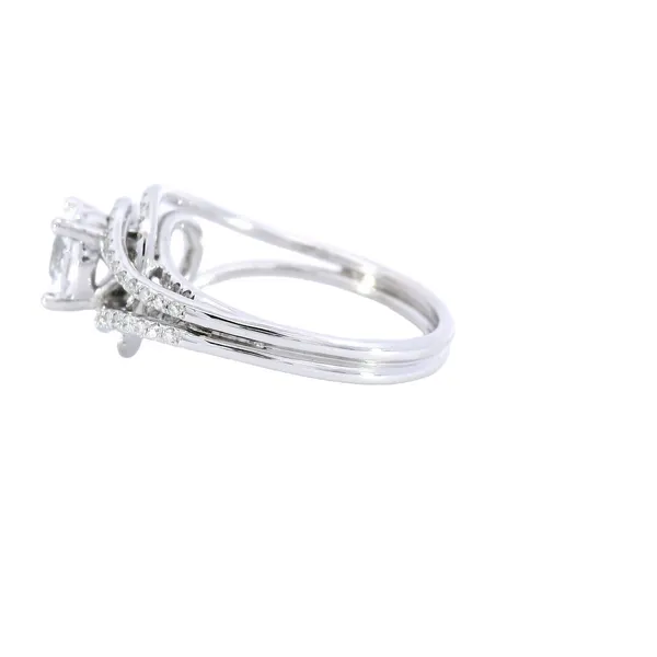 18K White Gold Contemporary Diamond Engagement Ring Setting Image 2 Carroll's Jewelers Fort Lauderdale, FL