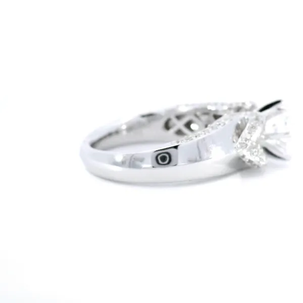 14K White Gold Unique Diamond Engagement Ring Setting Image 4 Carroll's Jewelers Fort Lauderdale, FL