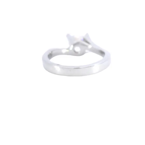 14K White Gold Solitaire Diamond Engagement Ring Setting Image 3 Carroll's Jewelers Fort Lauderdale, FL