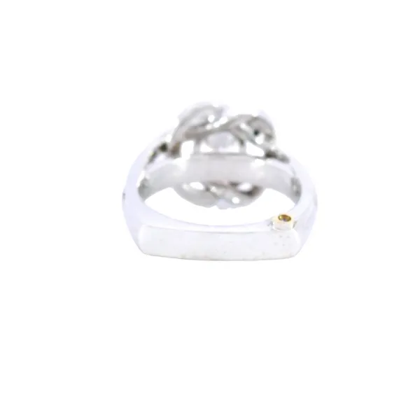 Entangle 14K White Gold Diamond & Sapphire Ring Image 3 Carroll's Jewelers Fort Lauderdale, FL