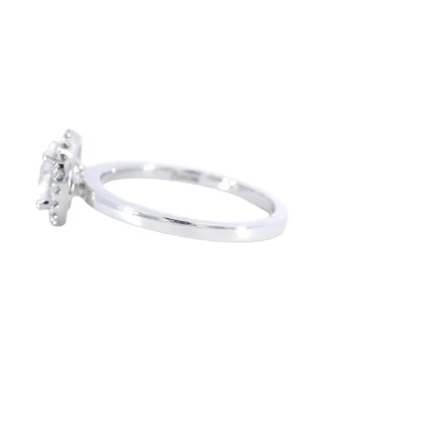 14K White Gold Halo Diamond Engagement Ring Setting Image 2 Carroll's Jewelers Fort Lauderdale, FL